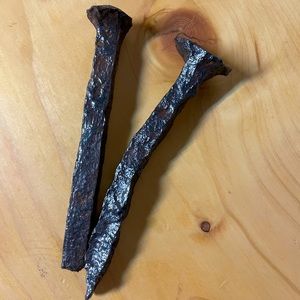 Rustic original polished railroad spikes nails